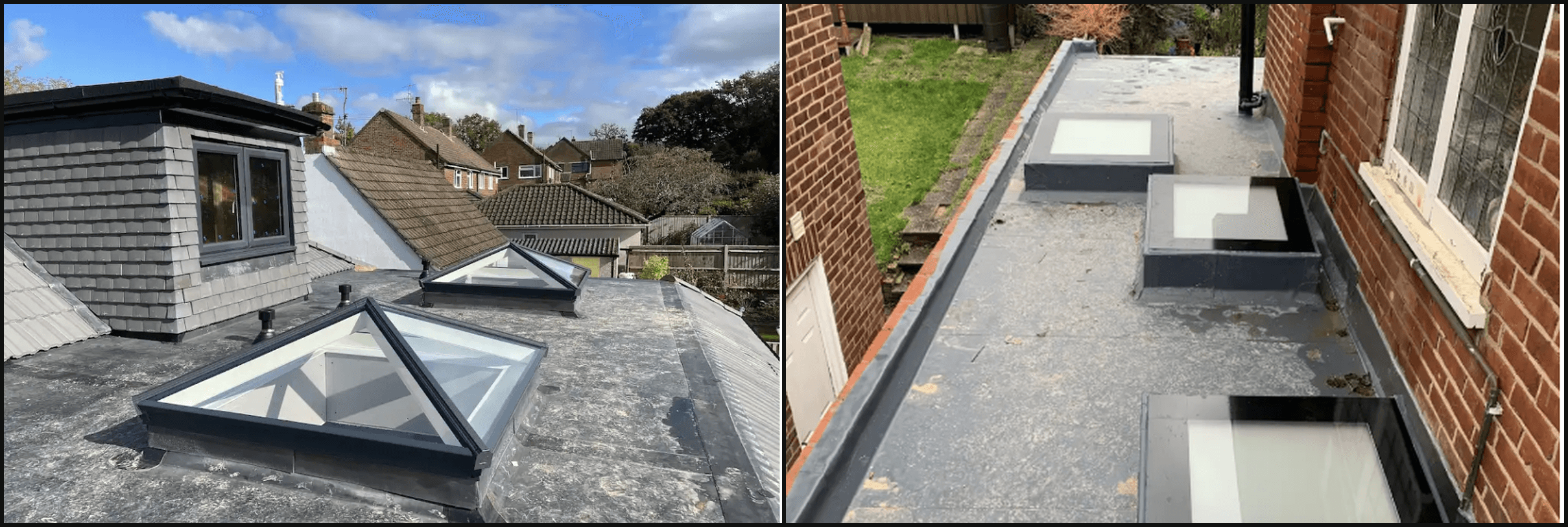 Roof lanterns installed on flat roof — SM3 Cheam